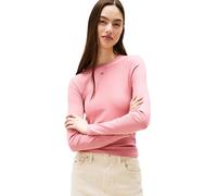 Tommy Jeans Camiseta de Manga Larga Mujer Slim Fit Essential de algodón, Rosa (Tahiti Berry), XXS