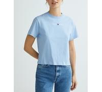 Tommy Jeans Camiseta de mujer de manga corta con logo. Azul claro 38/M