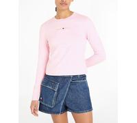 Tommy Jeans Camiseta de mujer entallada de manga larga. Rosa claro 34/XS
