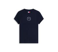 Tommy Jeans Camiseta 'Logo Slim' navy / rojo / blanco M navy / rojo / blanco