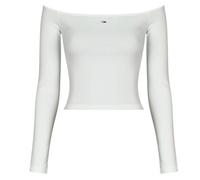 Tommy Jeans Camiseta manga larga TJW SLIM ESSENTIAL BOAT NECK LS in Blanco EU XS