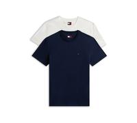 Tommy Jeans Camiseta TJM XSLIM para Hombre, Paquete de 2 Camisetas EXT DM0DM20687 S/S, Multicolor (Crudo/Azul Marino Oscuro), Talla L, Multi (Crudo/Azul Marino Nocturno Oscuro), L