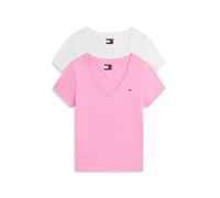 Tommy Jeans Camiseta rosa claro / blanco S EUR