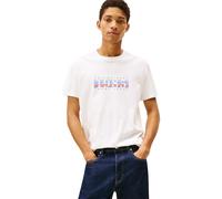 Tommy Jeans Camiseta S/S para Hombre, Blanco (Ecru), M
