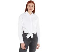 Tommy Jeans Camiseta Tejida Tjw con Lazo Frontal para Mujer, Blanco, M