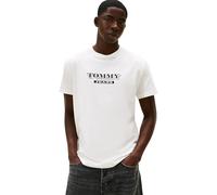 Tommy Jeans Camiseta TJM REG Bills Font SS tee EXT DM0DM22322 S/S para Hombre, Color Blanco (Crudo), L, Blanco (Ecru), L