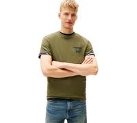 Tommy Jeans Camiseta TJM Slim Entry Bills SS tee DM0DM22321 S/S para Hombre, Verde (Verde Oscuro), Talla M, Verde (Verde Oscuro), M