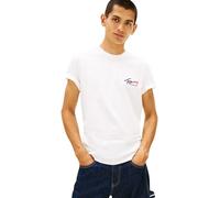 Tommy Jeans Camiseta TJM Slim Sign Chest SS Ext DM0DM22538 S/S para Hombre, Color Blanco (Crudo), 4XL_Plus
