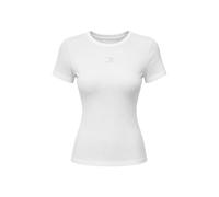 Tommy Jeans Camiseta 'TJW BADGE RIB DW0DW17881' crema XS EUR