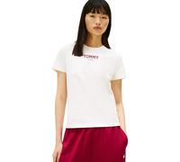 Tommy Jeans Camiseta TJW REG Essential Logo 2 tee EXT DW0DW21842 S/S para Mujer, Color Blanco (Crudo), XXS, Blanco (Ecru), XXS