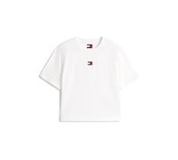 Tommy Jeans Camiseta 'Tommy Badge Boxy' ecru XS EUR