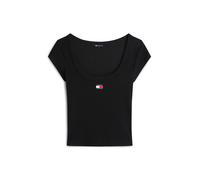 Tommy Jeans Camiseta 'Tommy Badge Slim' negro XS-S EUR