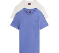 Tommy Jeans Camisetas de Manga Corta Pack de 2 Hombre Xslim Jersey de algodón, Multicolor (Ancient White/Soft Sapphire), M