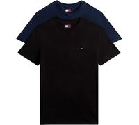 Tommy Jeans Camisetas de Manga Corta Pack de 2 Hombre Xslim Jersey de algodón, Multicolor (Black/Dark Night Navy), S