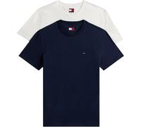 Tommy Jeans Camisetas de Manga Corta Pack de 2 Hombre Xslim Jersey de algodón, Multicolor (Ecru/Dark Night Navy), XS
