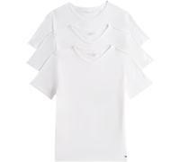 Tommy Jeans Camisetas de Manga Corta Pack de 3 Hombre Stretch con Cuello de Pico, Blanco (White/White/White), M