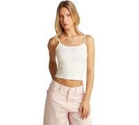 Tommy Jeans Camisetas de Tirantes Pack de 2 Mujer Essential Strap Top Tejido elástico, Multicolor (Ecru/Precious Pink), L