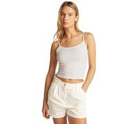 Tommy Jeans Camisetas de Tirantes Pack de 2 Mujer Essential Strap Top Tejido elástico, Multicolor (Ecru/Sweet Blue), L