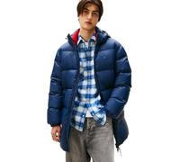 Tommy Jeans Cazadora Acolchada Hombre Essential Down Parka con Capucha, Azul (Dark Night Navy), L