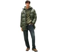Tommy Jeans Cazadora acolchada Hombre Essential Down Parka con capucha, Verde (Pewter Green), S