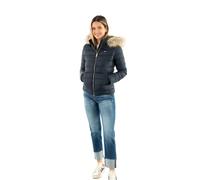Tommy Jeans Cazadora Acolchada Mujer Basic Hooded Down Jacket con Capucha, Azul (Dark Night Navy), S