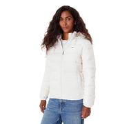 Tommy Jeans Cazadora acolchada Mujer Basic Hooded Down Jacket con capucha, Blanco (Ecru), L
