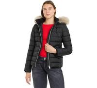 Tommy Jeans Cazadora Acolchada Mujer Basic Hooded Down Jacket con Capucha, Negro (Black), L