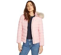 Tommy Jeans Cazadora Acolchada Mujer Basic Hooded Down Jacket con Capucha, Rosa (Ballet Pink), 3XL
