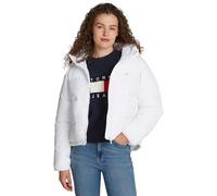 Tommy Jeans Cazadora Acolchada Mujer Cálida, Blanco (White), XS