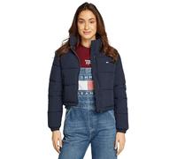 Tommy Jeans Cazadora Acolchada Mujer Cropped Essential Puffer Corta, Azul (Dark Night Navy), L