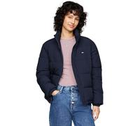 Tommy Jeans Cazadora Acolchada Mujer Essential Puffer con Cuello Alto, Azul (Dark Night Navy), XS