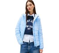 Tommy Jeans Cazadora acolchada Mujer Hooded con cremallera, Azul (Light Powdery Blue), S