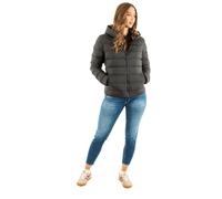 Tommy Jeans Cazadora Acolchada Mujer Slim con Capucha, Negro (Black), XL