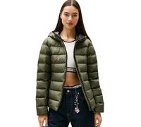 Tommy Jeans Cazadora acolchada Mujer Slim con capucha, Verde (Pewter Green), XL