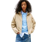 Tommy Jeans Cazadora de entretiempo Mujer Zip Cotton con cremallera, Beige (Silt), L