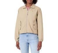 Tommy Jeans Cazadora de entretiempo Mujer Zip Cotton con cremallera, Beige (Silt), S