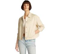 Tommy Jeans Cazadora Mujer Jacke Essential Cotton con botonera, Marfil (Newsprint), S