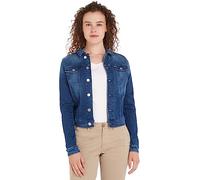 Tommy Jeans Cazadora vaquera Mujer Vivianne Slim elástico, Azul (New Niceville Mid Blue Stretch), S