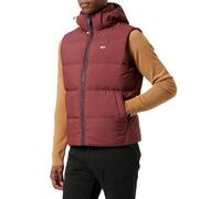 Tommy Jeans Chaleco Hombre Essential Down Vest con Capucha, Rojo (Deep Rouge), S