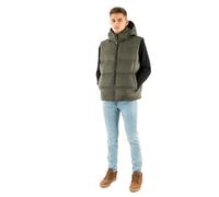Tommy Jeans Chaleco Hombre Essential Down Vest con capucha, Verde (Pewter Green), 4XL