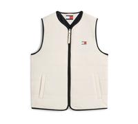 Tommy Jeans Chaleco 'Lightweight Down Quilted' beige / blanco S EUR