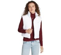 Tommy Jeans Chaleco Mujer Essential Puffer Vest Cropped, Blanco (White), XS