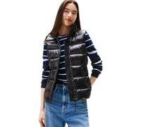 Tommy Jeans Chaleco Mujer Slim Zip Print Down con cuello alto, Negro (Black), XS