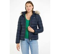 TOMMY JEANS Chaqueta acolchada corta con cremallera y capucha. Color Azul Oscuro
