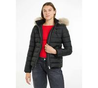 TOMMY JEANS Chaqueta acolchada corta con cremallera y capucha. Color Negro