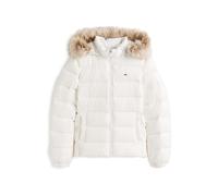 Tommy Jeans Cazadora acolchada Mujer Basic Hooded Down Jacket con capucha, Blanco (Ecru), S