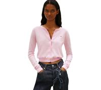 Tommy Jeans Chaqueta de Punto Mujer Cardigan Essential Crew Neck con Botones