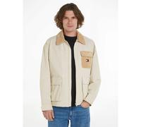 TOMMY JEANS Chaqueta en dos tejidos con bolsillos de pana. Color beige