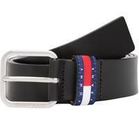 Tommy Jeans Cinturón Hombre Ryan 3,5 cm Cinturón de piel, Negro (Black), 100 cm