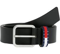 Tommy Jeans Cinturón Hombre Ryan Regular con bandera de piel, Negro (Black), 90 cm